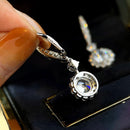 Stylishwe 0.8カラット ゴージャス  スターリングシルバー ドロップ ピアス