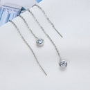 Stylishwe 0.5ct Moissanite Single Chain Tassel Earrings