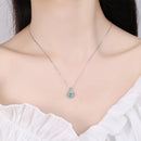 Stylishwe 0.5ct Light Green Moissanite Pendant Necklace 