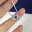 Stylishwe  ヒマワリ ホワイトサファイア ネックレス - stylish we