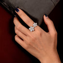 Stylishwe 開運 桜モチーフ 開き口 サイズ調整可能 スターリングシルバー 結婚指輪 - stylish we