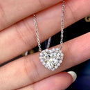 Stylishwe 4.0カラット ハートシェイプ ペンダント ネックレス