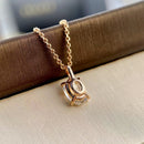 Stylishwe クラシック オーバルカット ペンダント ネックレス