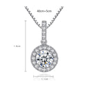 Stylishwe ジルコニア クラシック ラウンドカット ペンダント ネックレス - stylish we