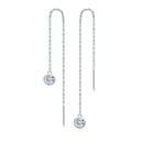 Stylishwe 0.5ct Moissanite Single Chain Tassel Earrings