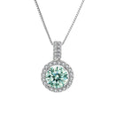 Stylishwe 0.5ct Light Green Moissanite Pendant Necklace 