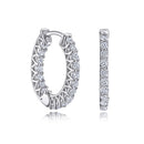 Stylishwe ホワイトゴールド スターリングシルバー クラシック 中折れ フープ ピアス - stylish we