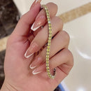 Stylishwe クラシック イエローサファイア ラウンドカット ブレスレット