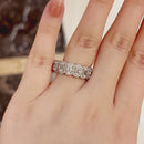 Stylishwe 2.5カラット ゴージャス ハロー エタニティリング