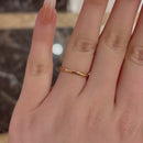 Stylishwe シンプル ピンクゴールド 結婚指輪