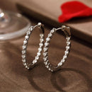 Stylishwe エレガント ラウンドカット ピアス スターリングシルバー - stylish we