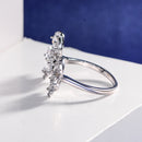 Stylishwe 開運 桜モチーフ 開き口 サイズ調整可能 スターリングシルバー 結婚指輪 - stylish we