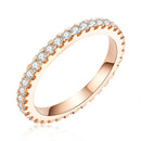 Stylishwe エタニティリング クラシック 0.5カラット ラウンドカット 結婚指輪 スターリングシルバー - stylish we