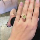 Stylishwe 4.0 Carat Radiant Cut &amp; Triangle Cut Yellow Sapphire Engagement Ring Sterling Silver 