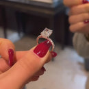 Stylishwe 1.5カラット エレガント ラディアントカット 婚約指輪