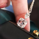 Stylishwe 豪華 4カラット アッシャーカット ドロップ ネックレス - stylish we