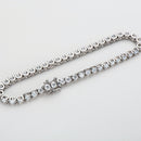 Stylishwe ロマンティック ホワイトゴールド ラウンドカット ブレスレット