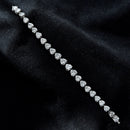 Stylishwe ハートカット ホワイトゴールド ブレスレット レディース スターリングシルバー - stylish we