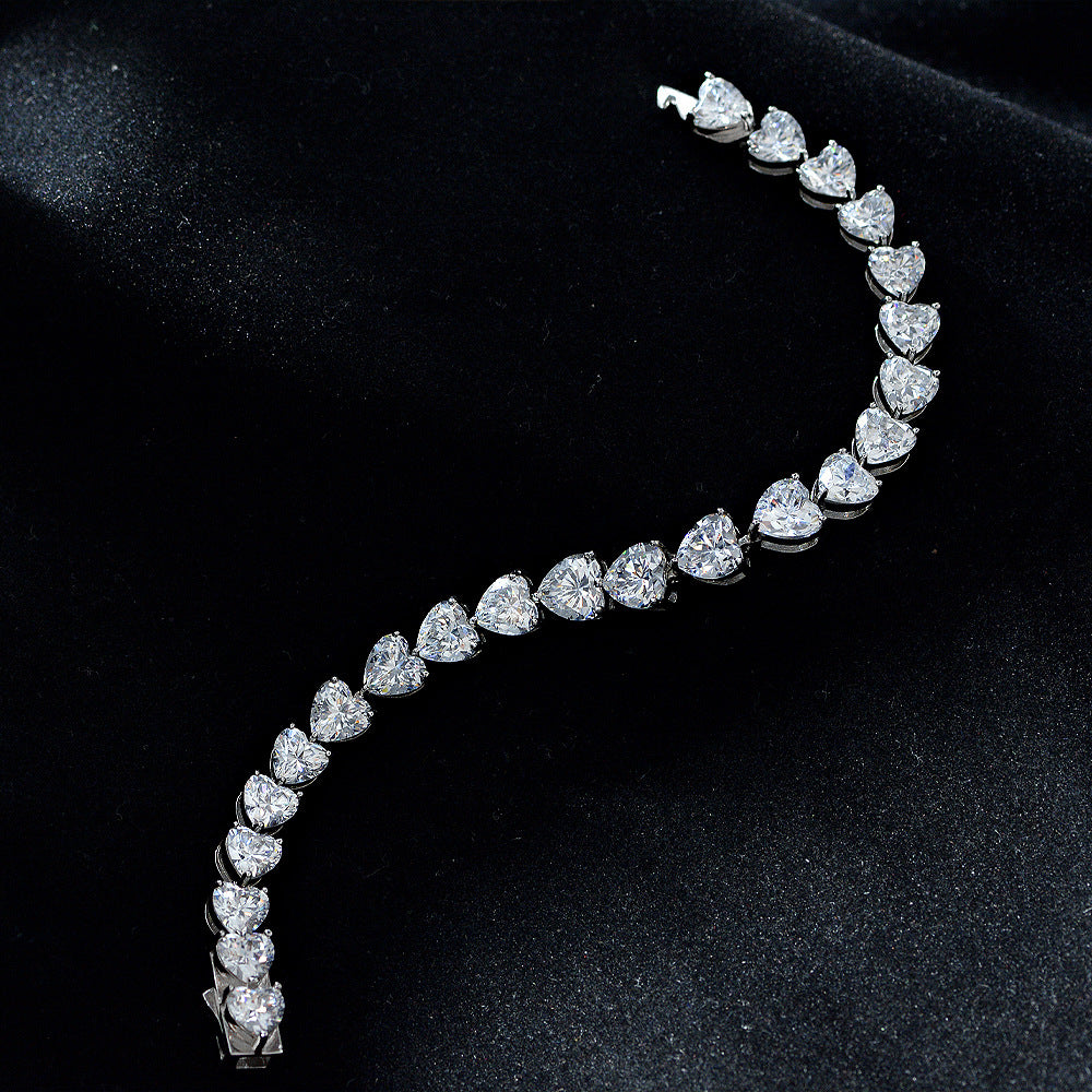 HELLOICE 6mmダイヤモンドカット ブレスレット シルバー色 5mm/6mm/7mm/8mm/9mm Diamond-Cut Cuban Bracelet - Helloice