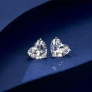 Stylishwe クラシック 2.5カラット ハートカット スターリングシルバー ピアス - stylish we