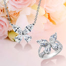 Stylishwe バタフライ モチーフ 2PCS ジュエリーセット