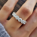 Stylishwe ゴージャス 3カラット ラウンドカット 結婚指輪 スターリングシルバー - stylish we