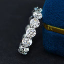 Stylishwe ゴージャス 3カラット ラウンドカット 結婚指輪 スターリングシルバー - stylish we