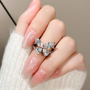 Stylishwe バタフライデザイン 2.0カラット 約束の指輪 スターリングシルバー - stylish we