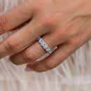 Stylishwe 華やか 1.5カラット 5ストーン 結婚指輪 スターリングシルバー - stylish we