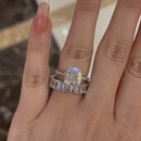 Stylishwe 3.0カラット クッションカット 指輪セット