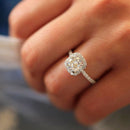 Stylishwe 2.0カラット ヘイロー ラウンドカット 婚約指輪