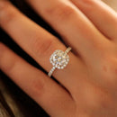 Stylishwe 2.0カラット ヘイロー ラウンドカット 婚約指輪