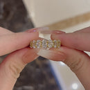 Stylishwe Elegant Yellow Gold Eternity Ring 