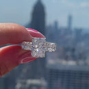 Stylishwe ゴージャス 4.0カラット ラディアント リング