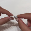 Stylishwe 4.3カラット ラウンドカット フルエタニティ 結婚指輪