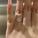 Stylishwe  2.0カラット ピンクゴールド ラウンドカット 指輪セット