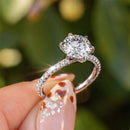 Stylishwe クラシック 2.50カラット 6本爪 婚約指輪 スターリングシルバー