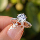 Stylishwe クラシック 2.50カラット 6本爪 婚約指輪 スターリングシルバー