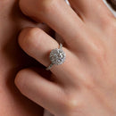 Stylishwe 2.0カラット ヘイロー ラウンドカット 婚約指輪