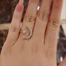 Stylishwe ムーン&スター オープン 結婚指輪