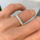 Stylishwe 1.5ct Emerald Cut &amp; Round Cut Half Eternity Ring 