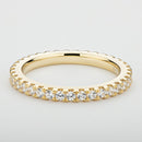 Stylishwe エタニティリング クラシック 0.5カラット イエローゴールド スターリングシルバー - stylish we