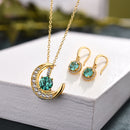 Stylishwe Moon Motif 2PCS Jewelry Set 