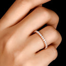 Stylishwe エタニティリング クラシック 0.5カラット ラウンドカット 結婚指輪 スターリングシルバー - stylish we