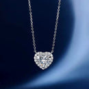 Stylishwe 4.0カラット ハートシェイプ ペンダント ネックレス