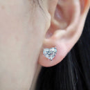 Stylishwe クラシック 1.25カラット ハートカット スターリングシルバー ピアス