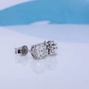 Stylishwe クラシック ラウンドカット スターリングシルバー ピアス