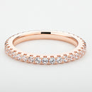 Stylishwe エタニティリング クラシック 0.5カラット ラウンドカット 結婚指輪 スターリングシルバー - stylish we