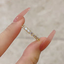 Stylishwe  1.8カラット イエローゴールド シルバー エタニティリング