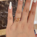 Stylishwe 5.0カラット モルガナイト クッションカット 3pc  セットリング